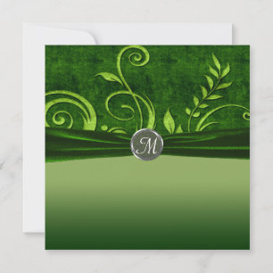 Convites Lime e Verde Casamento de Veludo Redemoinho