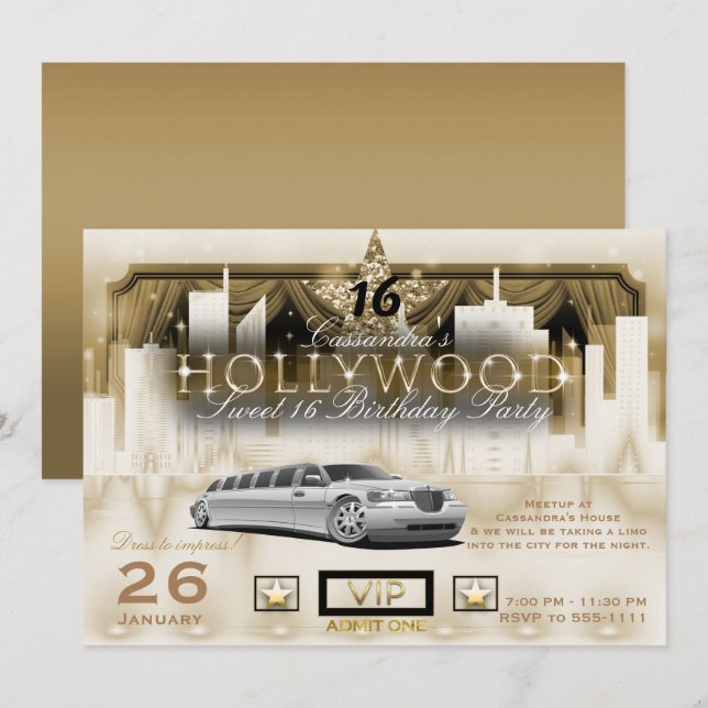Convites Limo Luzes Noturnas da Cidade Ouro Branco Festa de (Frente/Verso)