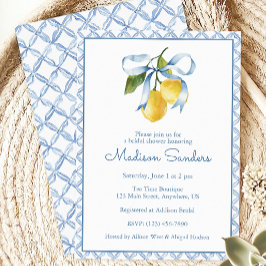 Convites Limões Arcos Azuis de Cores Aquáticas