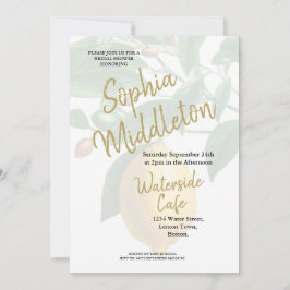 Convites Limões Black White Stripe Moderno Chic