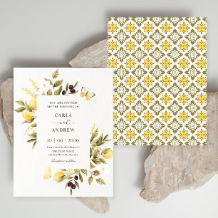 Convites Limões botânicos, casamento floral