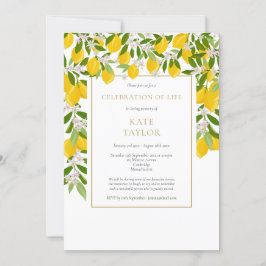 Convites Limões Celebração Funeral Floral da Vida