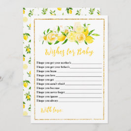 Convites Limões e Chás de fraldas de folhas