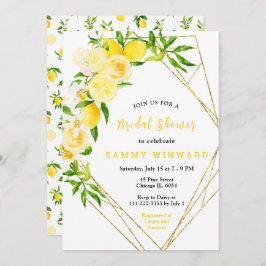 Convites Limões e flores com Chá de panela de folhagem