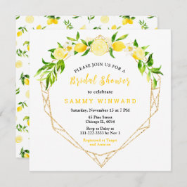 Convites Limões e flores com Chá de panela de folhagem