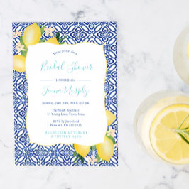 Convites Limões Vibrantes Chá de panela amarelo de chá