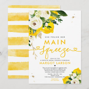 Convites Limon Drive By Chá de panela Lemon Main Squeze (R