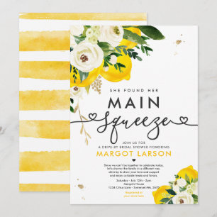 Convites Limon Drive By Chá de panela Lemon Main Squeze (R