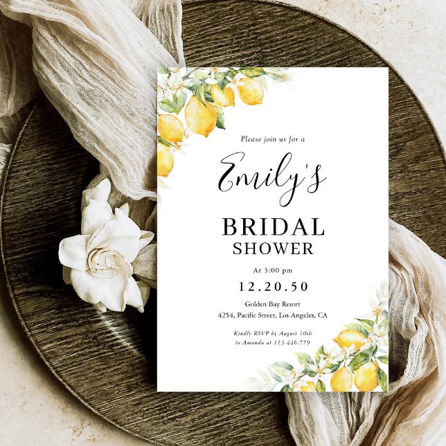 Convites Limon Green Citrus Chá de panela (Criador carregado)