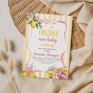 Convites Limonada Floral Menina Frescamente Novo Chá de Beb