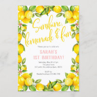 Limonada sunshine, primeiro aniversario de limão