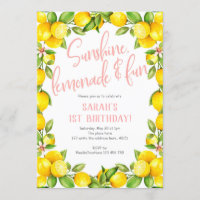 Limonada sunshine, primeiro aniversario de limão