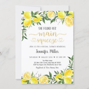 Convites Limonada Verde Dourada Chá de panela de aperto pri