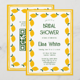 Convites Limoncello Lemons PERSONALIZADO Chá de panela de C