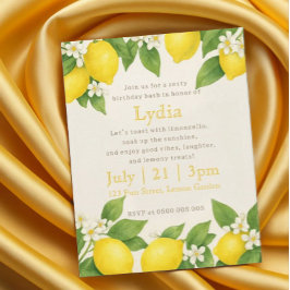 Convites Limoncello mediterrânico editável