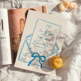 Convites Limonês Italiano Desenhado à Mão para Salvar a Dat