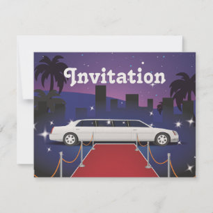 Convites Limousine de celebridade no tapete vermelho