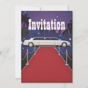 Convites Limousine de celebridade no tapete vermelho