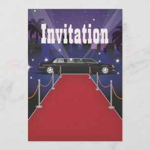 Convites Limousine de celebridade no tapete vermelho