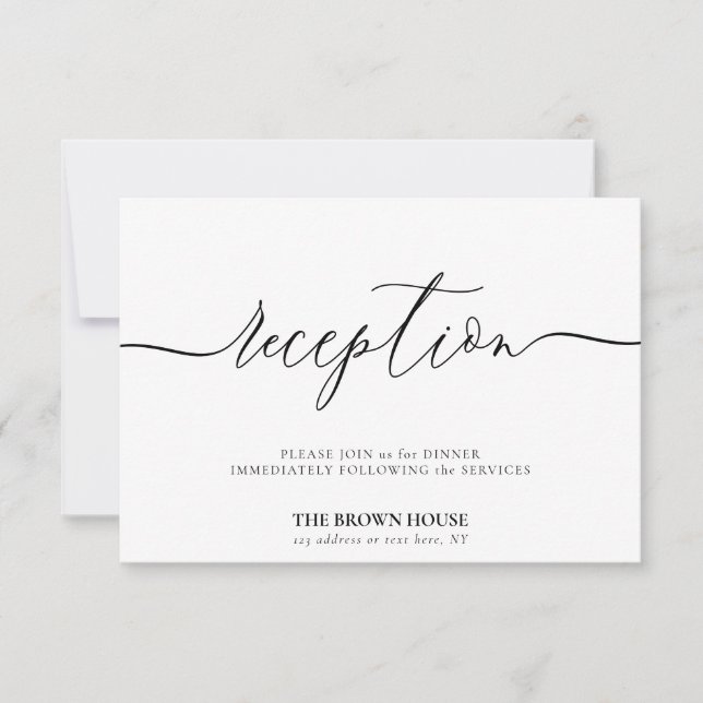 Convites Limpar Casamento Formal após recepção jante (Frente)