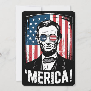 Convites Lincoln Merica 4 De Julho, American Flag Vintage