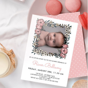Convites Linda cerimônia de nomeação de fotos em quadros ve