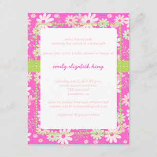 Convites Linda do Rosa Jardim baby shower/diy cor
