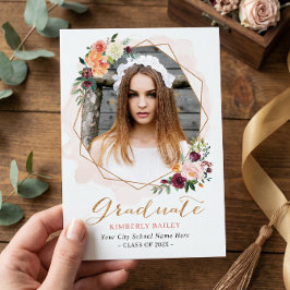Convites Linda Festa de formatura de Fotografias Douradas F