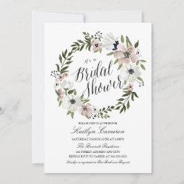 Convites Linda Floral Wreath- Chá de panela