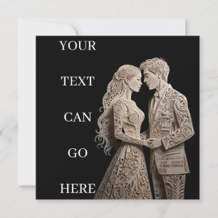 Convites Linda noiva e noiva ao lado do mar