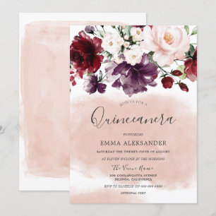 Convites Linda Quinceanera Blindíssima Aquarela