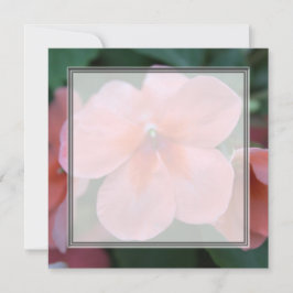 Convites Lindas flores de jardim cor-de-rosa em branco casa