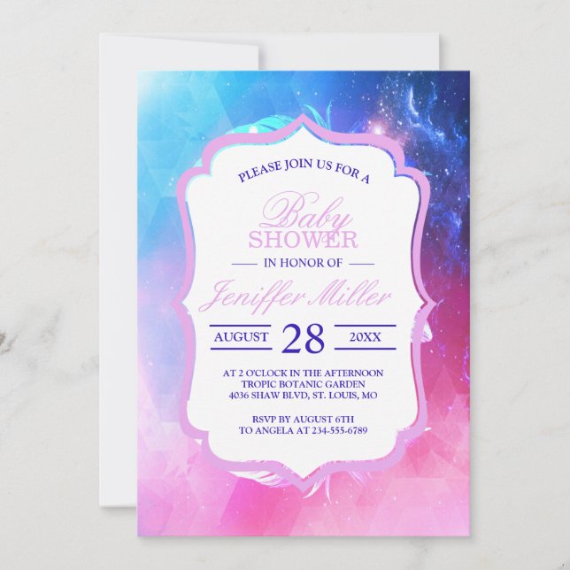 Convites Lindas Penas no Espaço. (Frente)