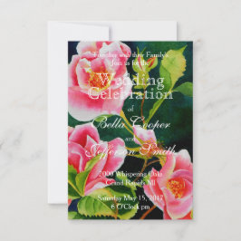 Convites Lindas rosas cor-de-rosa, rosas vermelhas, floral