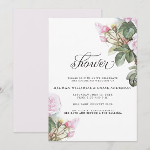 Convites Lindas Rosas Pintadas Rosa, Pés-Pés-Descalços