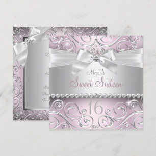 Convites Lindo arco de diamante e Sweet Sixteen redemoinho 