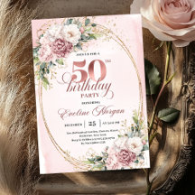Lindo Blush de Ouro Rosa Flores 50º Festa de Anive