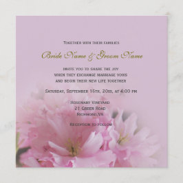 Convites Lindo casamento de primavera com flor de cerejeira