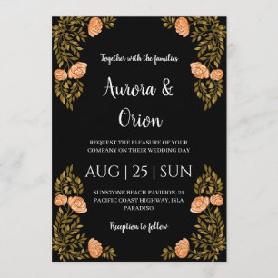 Convites lindo casamento floral art nouveau vintage