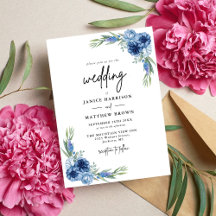 Lindo Casamento Floral em Azul Poeirento