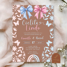 Convites Lindo Cielito Talavera Coquete Azul e Rosa