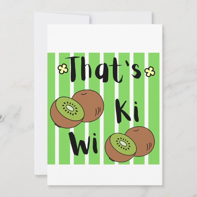 Convites Lindo Gráfico de Fruta Kiwi (Frente)