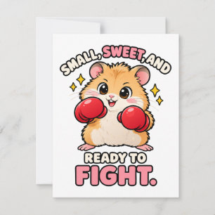 Convites Lindo hamster de boxe pronto para lutar