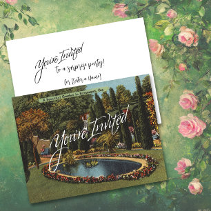 Convites Lindo Jardim Savannah GA Arte Postcard Festa