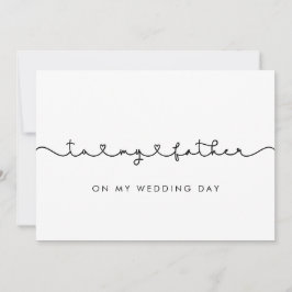 Convites Lindo Para o meu pai no dia do meu casamento cartã