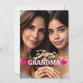Convites Lindo Presente Personalizado com Foto para Avó e A