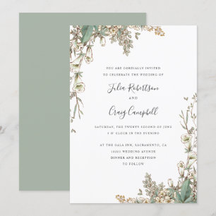 Convites Lindos Belflores Brancos saem do casamento Whimsic