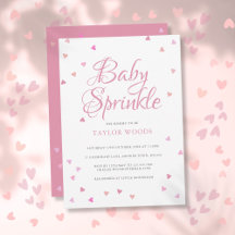 Lindos Corações de Amor Rosa Bebê Chuveirinho