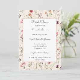 Convites Lindos Flores Rosa Vermelho Roxo Chuveiro Nupcial
