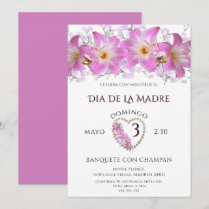 Convites Lindos Lírios para o Dia das Mães